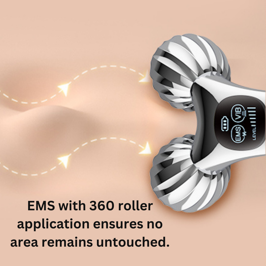 EMS + Vibrating 360 Roller Duel Tightening Face Lift Device